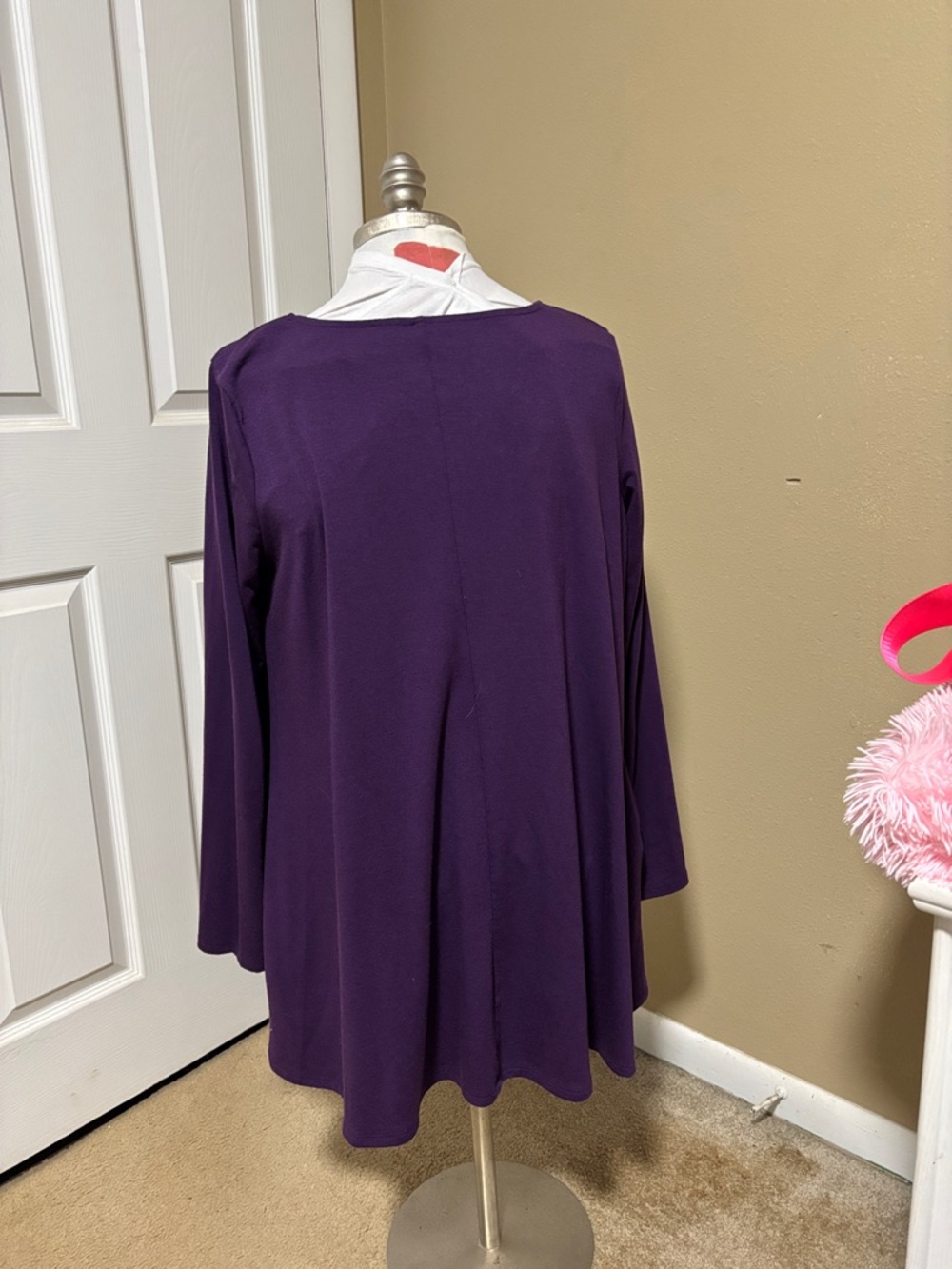 Zenana Outfitters Purple Crewneck Tunic - Picture 3 of 3